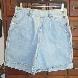 PASTA Blue Cotton Denim Cuffed Shorts 8